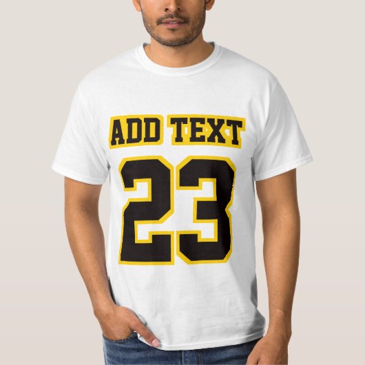 Vorderweiße, schwarze GOLD Mens Value Cotton T - S T-Shirt (Vorderseite)