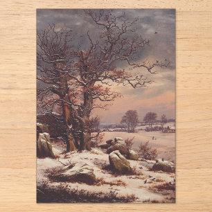 Vordingborg im Winter von J.C. Dahl Fine Art Acryleinladungen