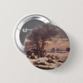 Vordingborg im Winter von J.C. Dahl Fine Art Button (Vorne & Hinten)