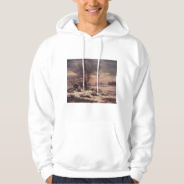 Vordingborg im Winter von J.C. Dahl Fine Art Hoodie