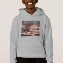 Vordingborg im Winter von J.C. Dahl Fine Art Hoodie