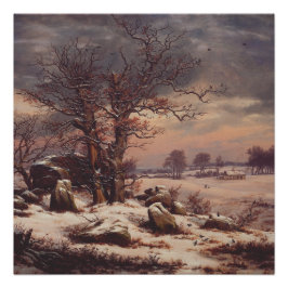 Vordingborg im Winter von J.C. Dahl Fine Art Poster