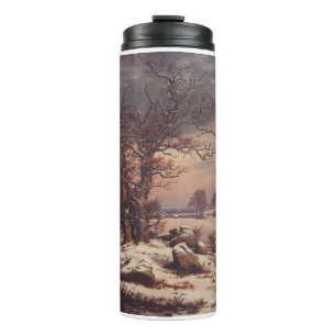 Vordingborg im Winter von J.C. Dahl Fine Art Thermosbecher