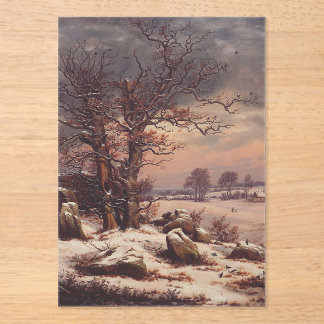 Vordingborg in Winter by J.C. Dahl Fine Art Acryleinladungen