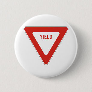 Vorfahrt-Straßenschild-Symbol-Warnung Verkehr Button