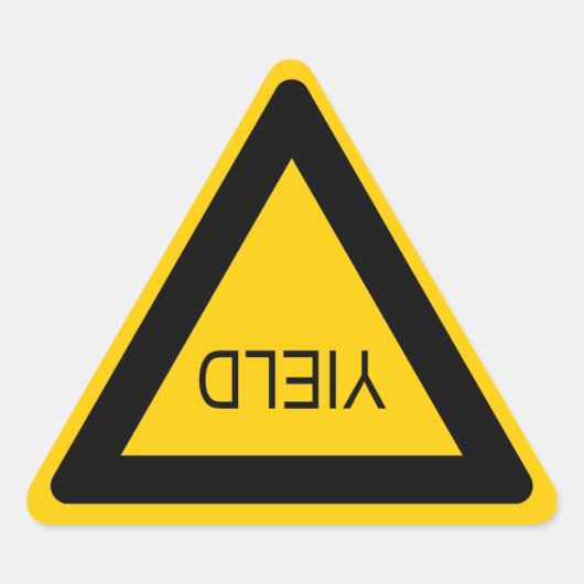 Vorfahrtsschild Dreieckiger Aufkleber (Vorderseite)