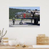 VORFLUG-KARO am MITCHELL B-25 BOMBER Poster (Küche)