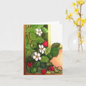 Vorfrühling-Erdbeeren Karte (Gelbe Blume)