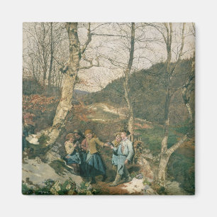 Vorfrühling im Wien-Holz Magnet