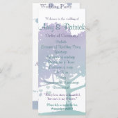 Vorgabe des Lavender Mint Wedding Programms Programm (Vorne/Hinten)