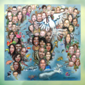 Vorgabe des Weltfriedenfensters Fensteraufkleber (Blatt 3)