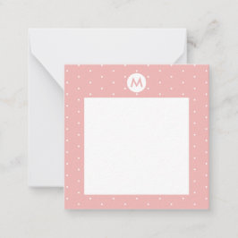 Vorgabe Farbe Rosa Polka Punkt Mitteilungskarte