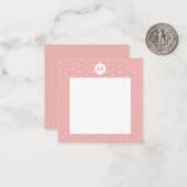 Vorgabe Farbe Rosa Polka Punkt Mitteilungskarte (Vorderseite/Rückseite Beispiel)