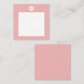 Vorgabe Farbe Rosa Polka Punkt Mitteilungskarte (Vorne/Hinten)