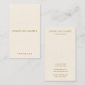 Vorgabe für benutzerdefinierte Goldene Textbezeich Visitenkarte (Vorne/Hinten)