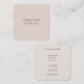 Vorgabe für moderne Berufliche Eleganfarben Quadratische Visitenkarte (Vorne/Hinten)