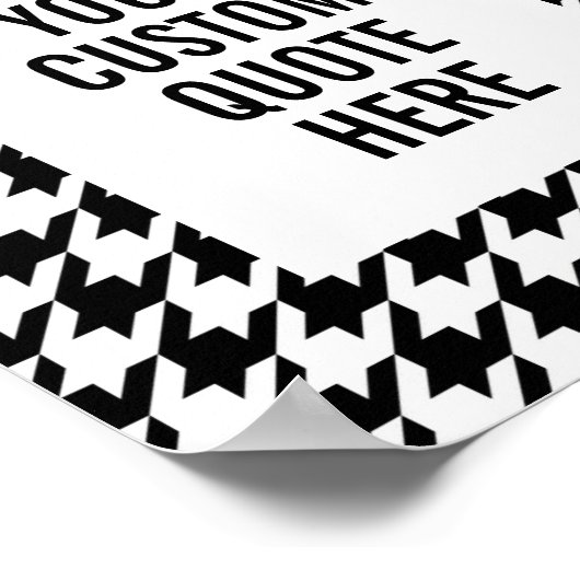 Vorgabe für Schwarz und Weiß-Hahnentrittmuster Poster (Ecke)