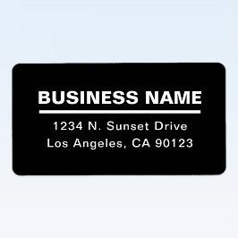 Vorgabe moderner Firmennamen | B&W Adressaufkleber