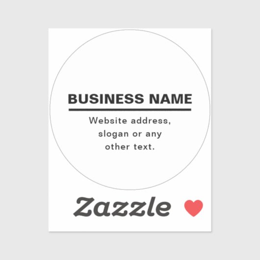 Vorgabe moderner Firmennamen | B&W Aufkleber (Blatt)