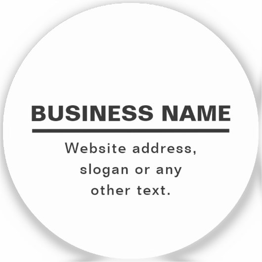 Vorgabe moderner Firmennamen | B&W Aufkleber (Vorderseite)