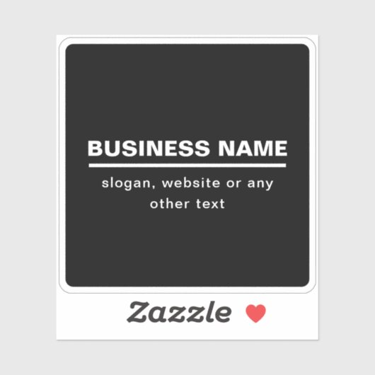 Vorgabe moderner Firmennamen | B&W Aufkleber (Blatt)