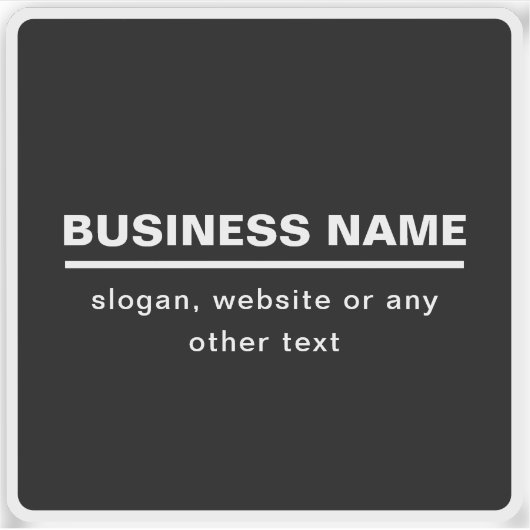 Vorgabe moderner Firmennamen | B&W Aufkleber (Vorderseite)