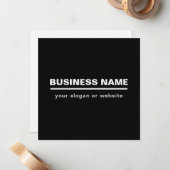 Vorgabe moderner Firmennamen | B&W Mitteilungskarte (Vorderseite/Rückseite Beispiel)