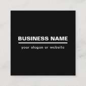 Vorgabe moderner Firmennamen | B&W Quadratische Visitenkarte (Vorderseite)