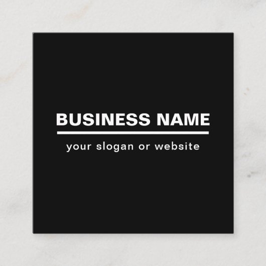 Vorgabe moderner Firmennamen | B&W Quadratische Visitenkarte (Vorderseite)
