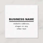 Vorgabe moderner Firmennamen | B&W Quadratische Visitenkarte (Vorderseite)