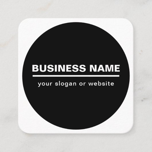 Vorgabe moderner Firmennamen | B&W Quadratische Visitenkarte (Vorderseite)