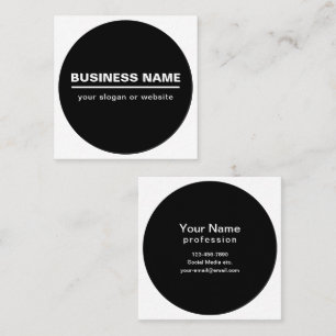 Vorgabe moderner Firmennamen   B&W Quadratische Visitenkarte