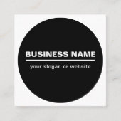 Vorgabe moderner Firmennamen | B&W Quadratische Visitenkarte (Vorderseite)