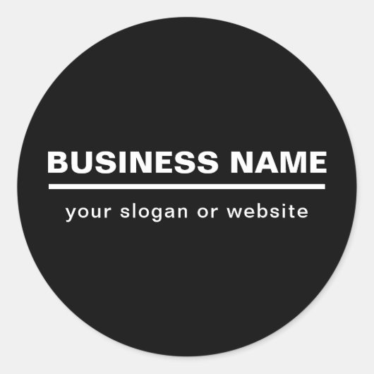 Vorgabe moderner Firmennamen | B&W Runder Aufkleber (Vorderseite)