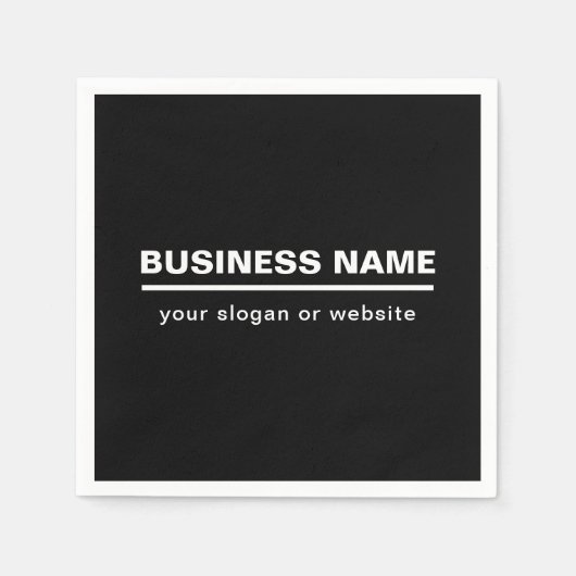 Vorgabe moderner Firmennamen | B&W Serviette (Vorderseite)