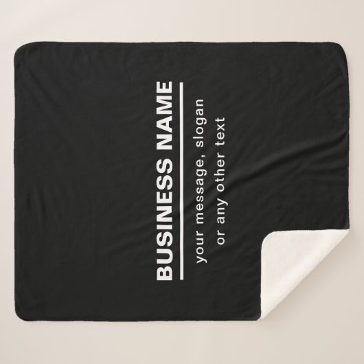 Vorgabe moderner Firmennamen | B&W Sherpadecke (Vorderseite (Horizontal))