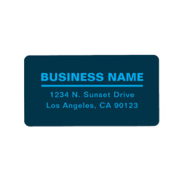 Vorgabe moderner Firmennamen | Blau Adressaufkleber