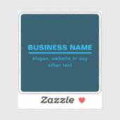 Vorgabe moderner Firmennamen | Blau Aufkleber (Blatt)