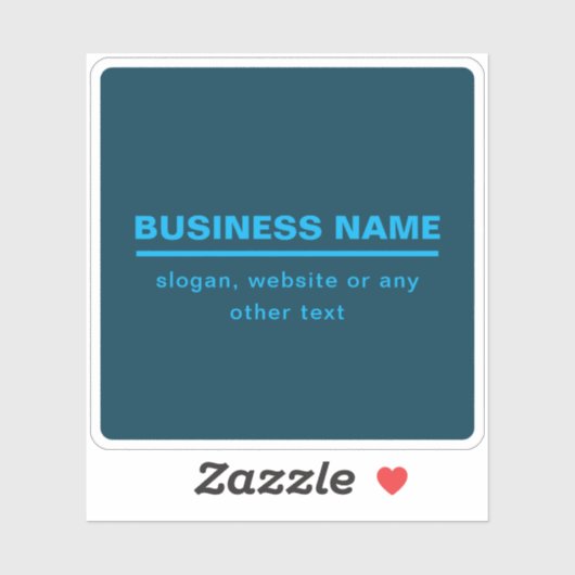 Vorgabe moderner Firmennamen | Blau Aufkleber (Blatt)