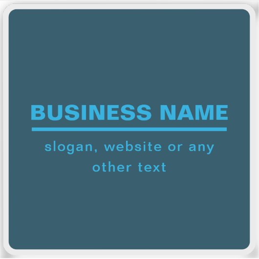 Vorgabe moderner Firmennamen | Blau Aufkleber (Vorderseite)