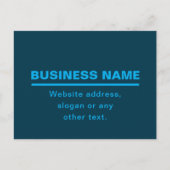Vorgabe moderner Firmennamen | Blau Postkarte (Vorderseite)