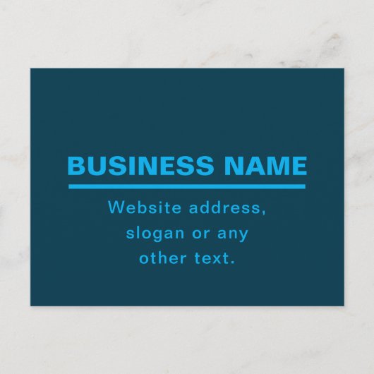 Vorgabe moderner Firmennamen | Blau Postkarte (Vorderseite)