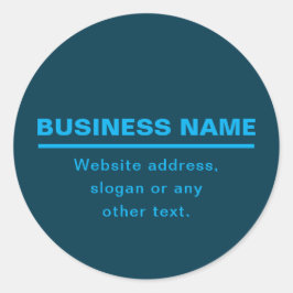 Vorgabe moderner Firmennamen | Blau Runder Aufkleber