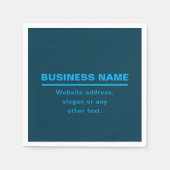 Vorgabe moderner Firmennamen | Blau Serviette (Vorderseite)