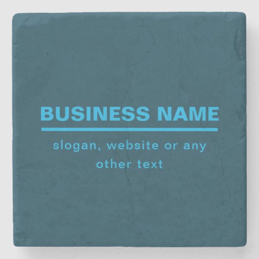 Vorgabe moderner Firmennamen | Blau Steinuntersetzer (Vorderseite)