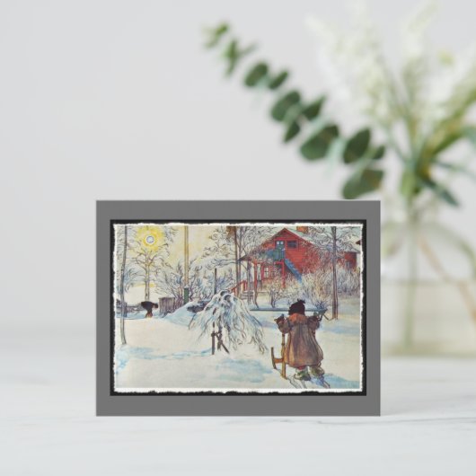 Vorgarten und Waschhaus Postkarte (Stehend Vorderseite)