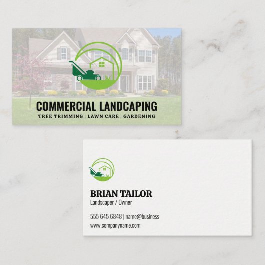 Vorgarten | Wohnsitz | Gartenlogo Visitenkarte (Vorne/Hinten)