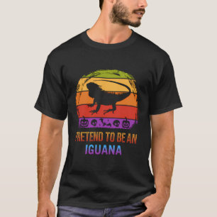 Vorgeben, ein Iguana-Tierkostüm zu sein T-Shirt
