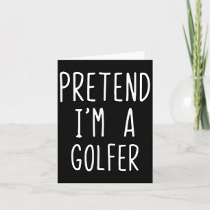 Vorgeben Golfer Kostüm Halloween Lazy Easy Golfing Karte
