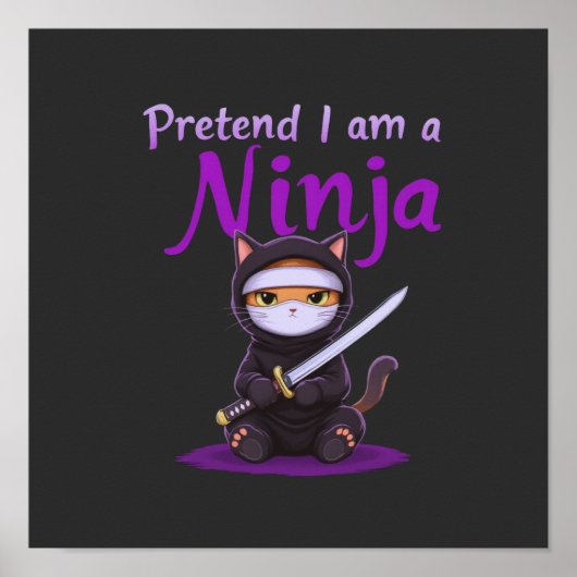 Vorgeben, ich sei ein Ninja - Funny Halloween-Kost Poster (Vorne)